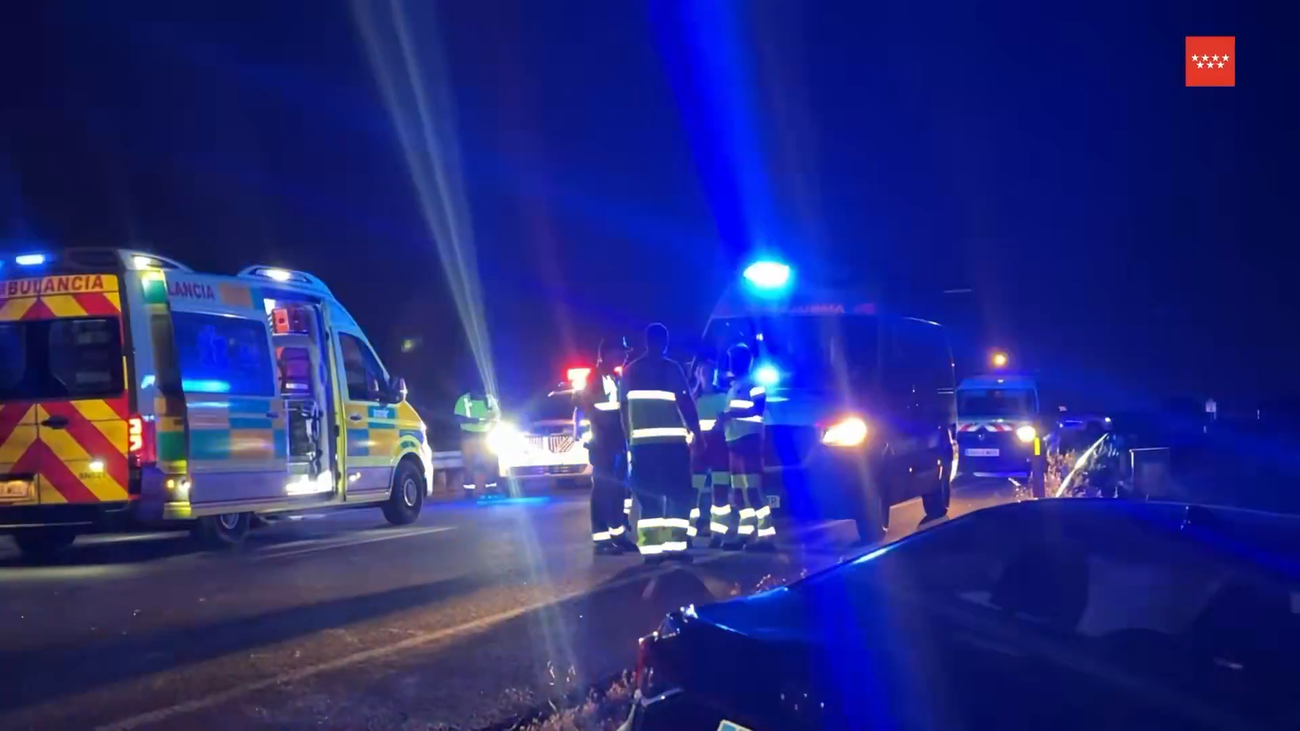 Siete heridos tras una colisión entre dos turismos y un VTC en Humanes