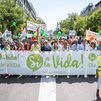 La plataforma 'Sí a la Vida' se manifiesta contra el blindaje del aborto en la CE y la ley de eutanasia