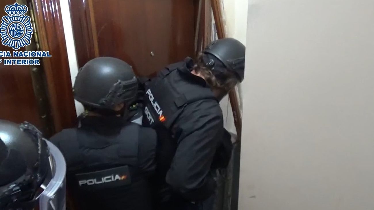 Intervención policial en el 'narcopiso' de Fuenlabrada.