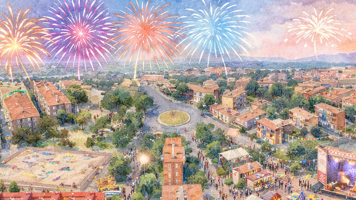 Todo listo para las fiestas del Distrito III de Alcalá de Henares