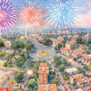 Cartel de las fiestas del Distrito III de Alcalá de Henares