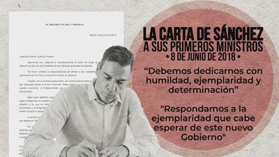 Sánchez recibió a su primer Gobierno con una carta en la que pedía "ejemplaridad"