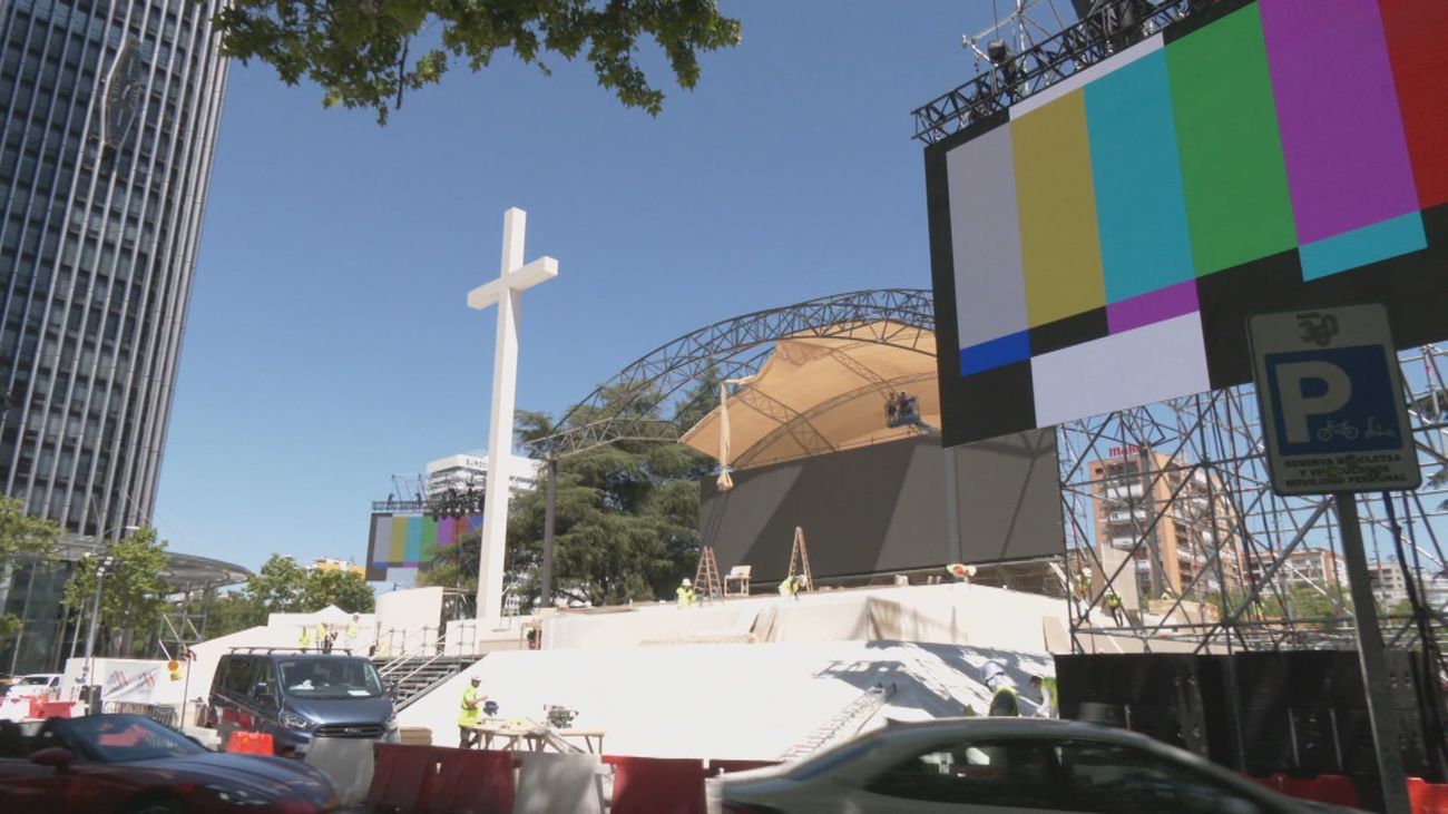 Madrid activa un gran operativo con cortes y drones por la llegada del Papa