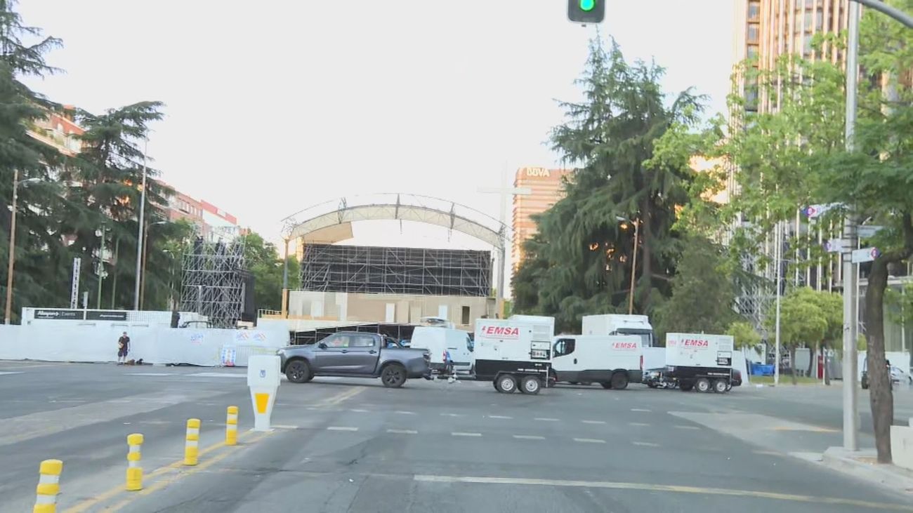 La plaza de Lima, cerrada al tráfico por la visita de León XIV