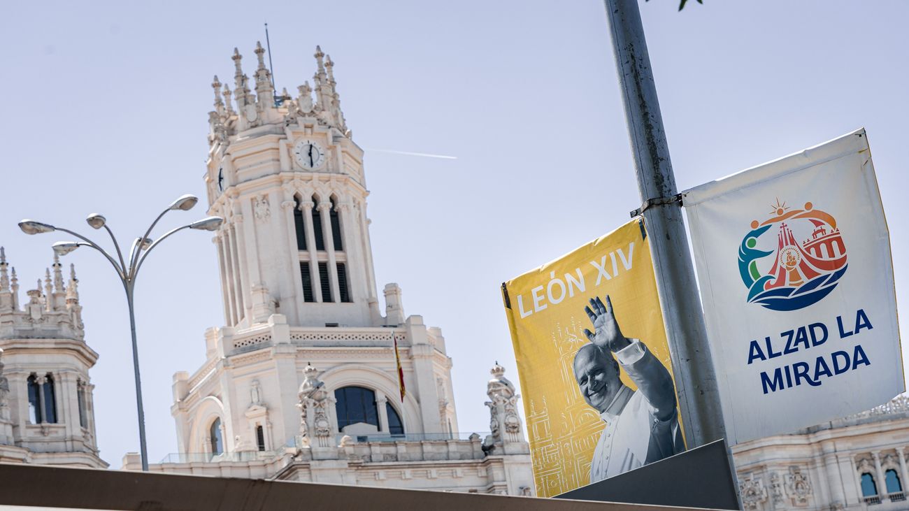 Todo listo en Madrid para la histórica visita del  Papa León XIV