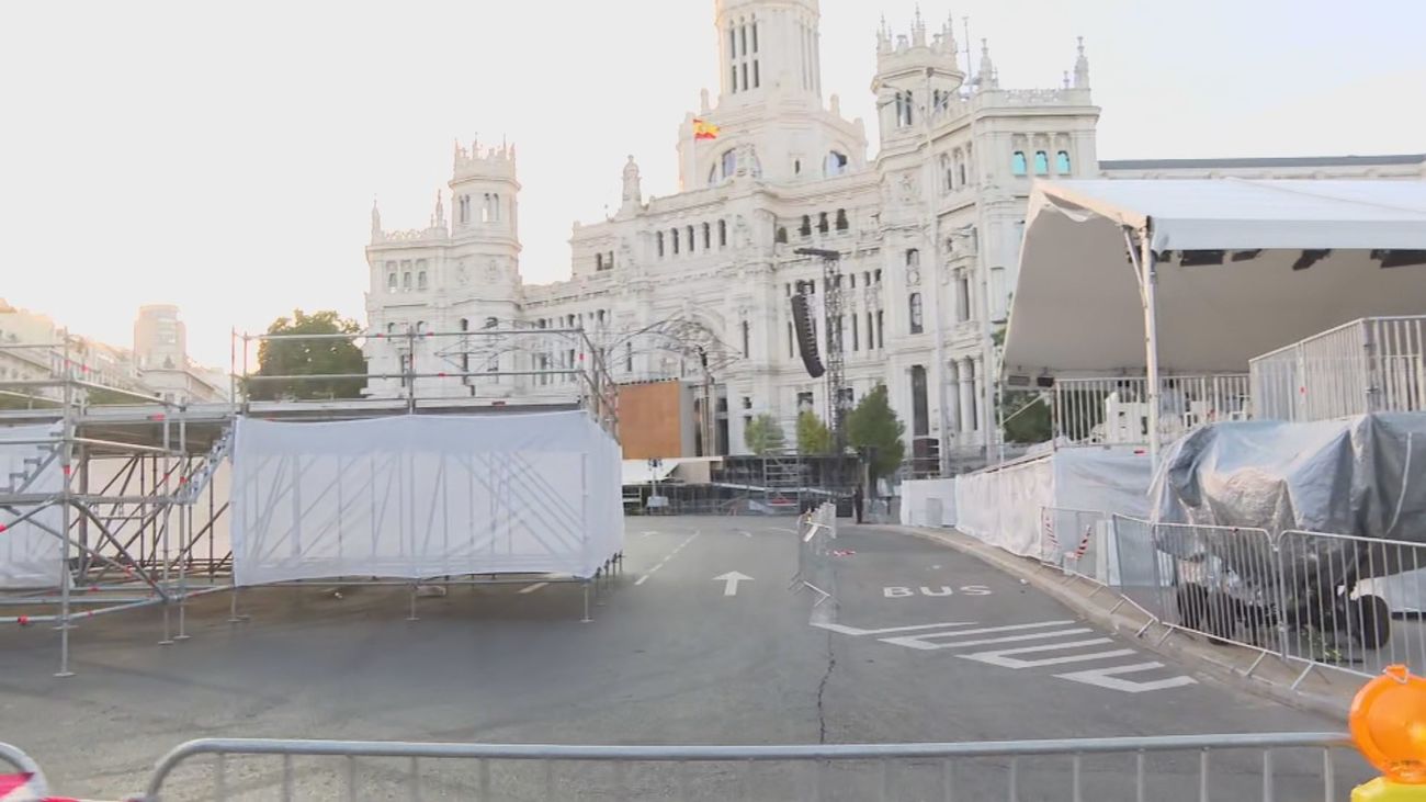 La Glorieta de Cibeles, cerrada al tráfico