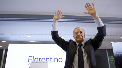 Florentino Pérez: "Está en juego nuestro futuro, a la otra candidatura le vale todo"