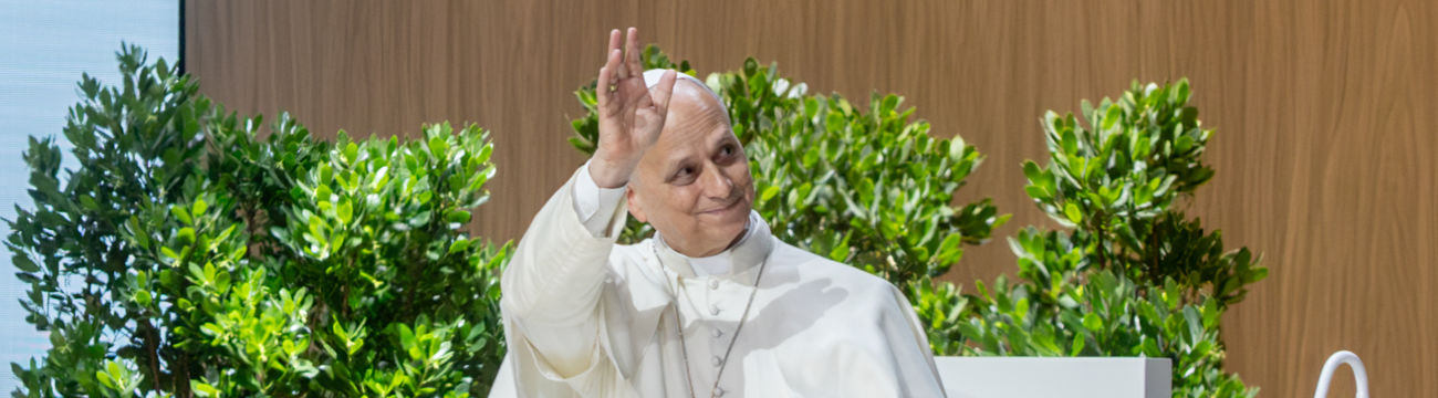 El Papa León durante el encuentro 'Tejer redes con el mundo de la cultura, la educación, la empresa y el deporte',
