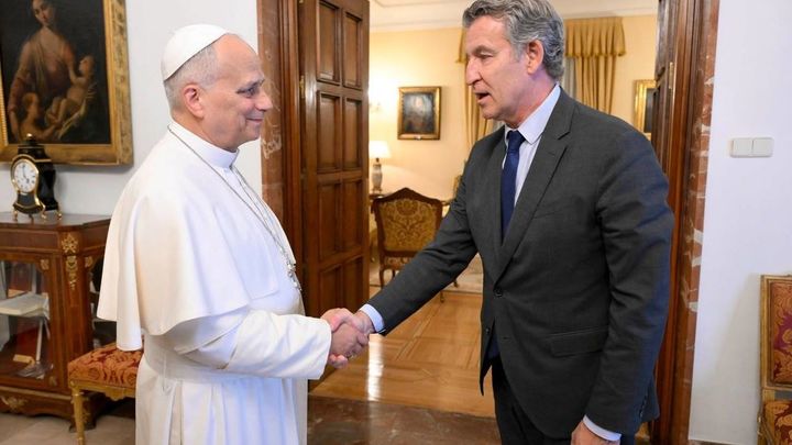 El Papa León XIV recibe a Feijóo en la Nunciatura / TELEMADRID