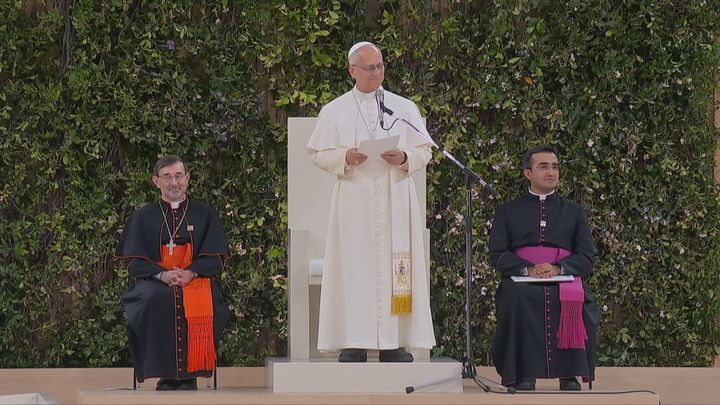 Discurso en el Bernabéu del Papa León XIV / TELEMADRID