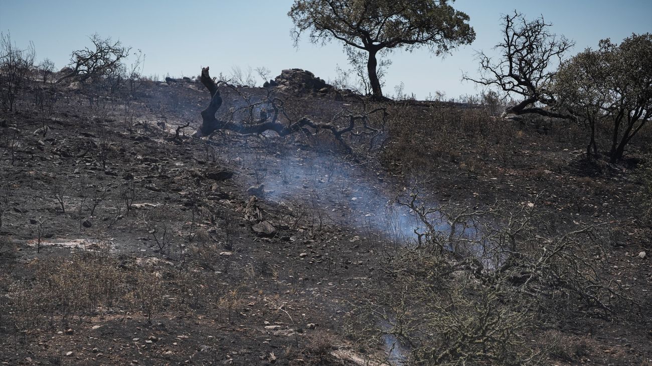El fuego de Villanueva (Huelva) afecta ya a 3.600 hectáreas y se mantienen los desalojos