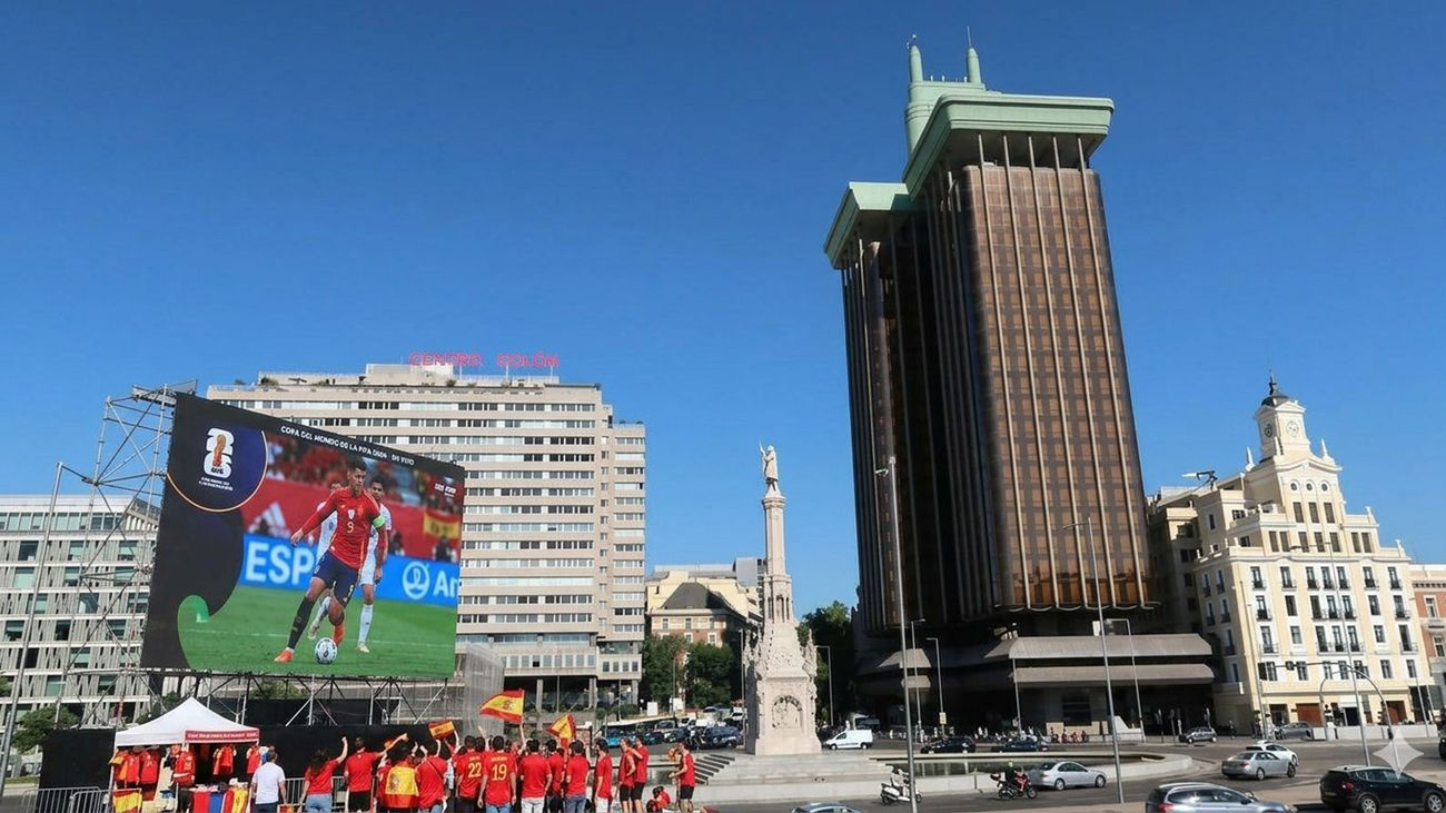 Plaza de Colón y Puente del Rey tendrán pantallas gigantes para ver a España
