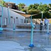Nueva zona de juegos de agua en el polideportivo El Zaburdón de San Lorenzo de El Escorial