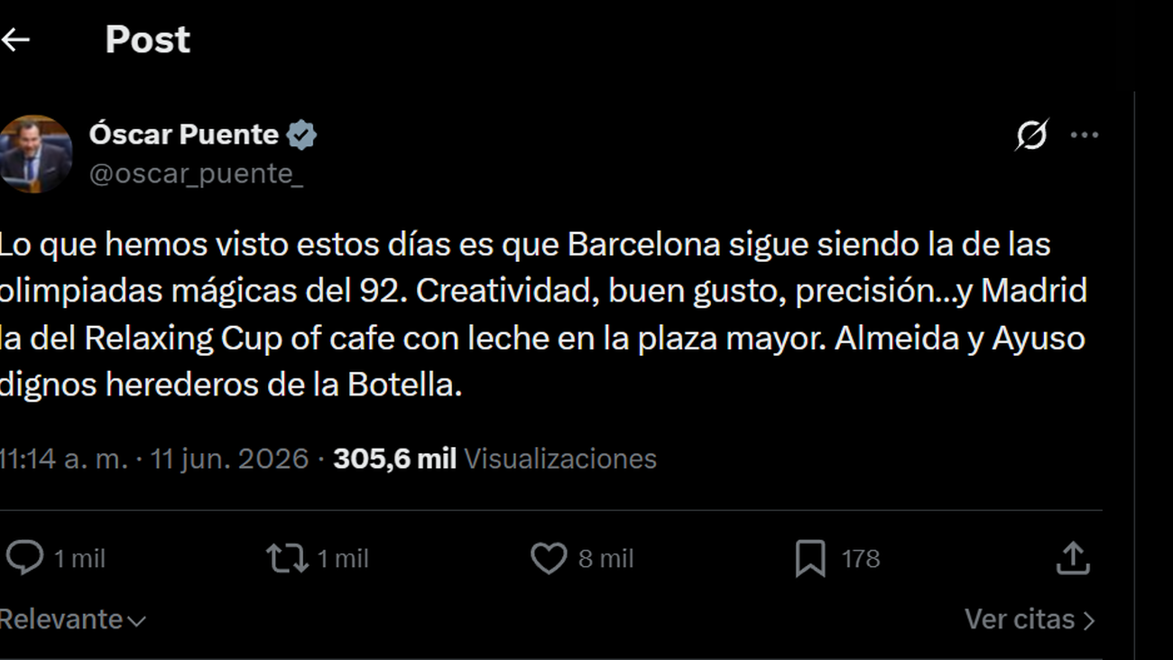 Puente la lía de nuevo en X al denostar la organización de los actos del Papa en Madrid