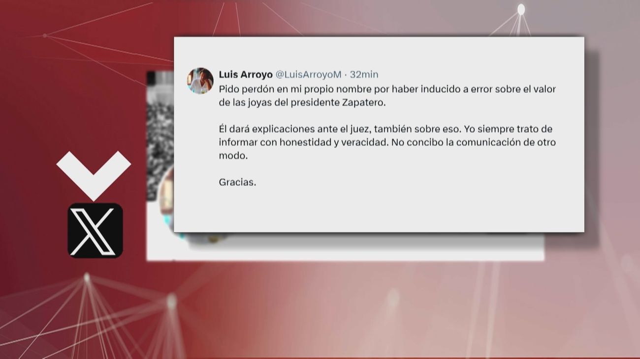 Luis Arroyo, el portavoz de Zapatero pide perdón por haber inducido a error sobre el valor de las joyas