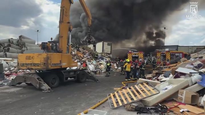 Incendio chatarrería Vicálvaro.
