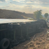 Herido grave un camionero tras volcar su tráiler en Cobeña
