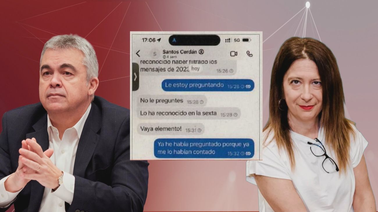 Hallan un mensaje de Cerdán y Leire sobre las conversaciones de Ábalos y Sánchez