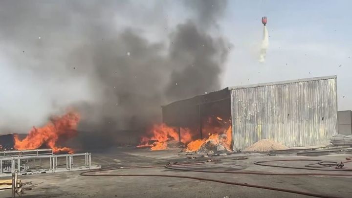 Incendio en una nave de Ciempozuelos