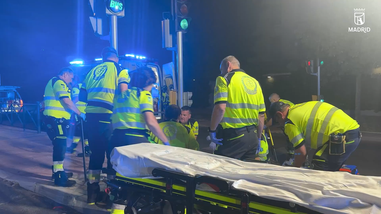 Un joven de 28 años, herido de gravedad tras un accidente de moto en Hortaleza