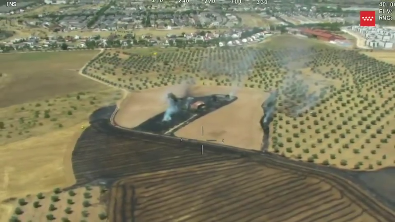 Controlado un incendio de cereal en Colmenar de Oreja