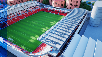 Madrid plantea la reforma del estadio de Vallecas: más aforo, nueva grada y edificio anexo