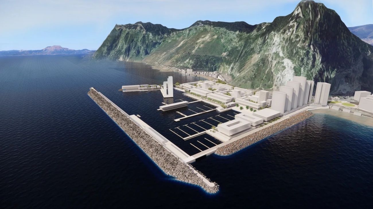 Recreación del plan urbanístico Eastside en Gibraltar