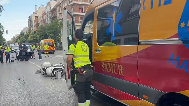 Accidente de moto en la calle General Ricardos