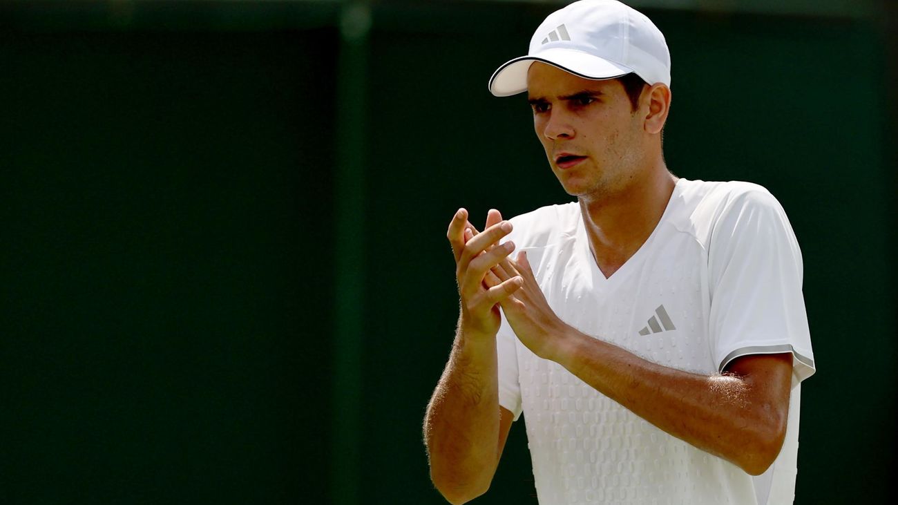 Rafa Jódar en el torneo en Wimbledon