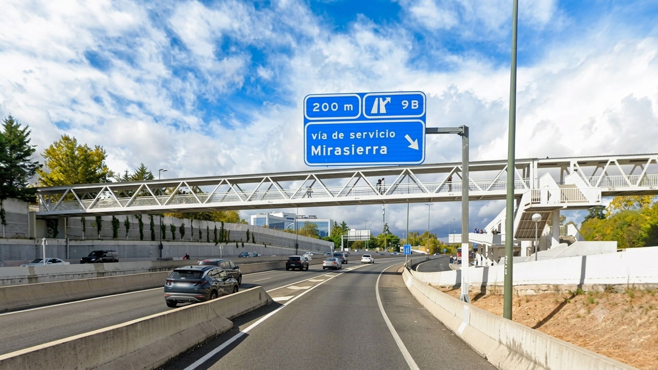 Este lunes por la noche comienza la rehabilitación de la pasarela del Ramón y Cajal sobre la M-30