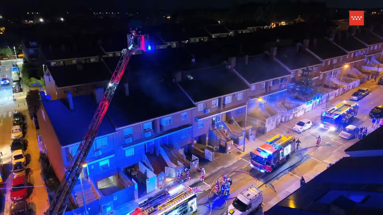 Dos heridos por quemaduras en el incendio de una vivienda en Getafe