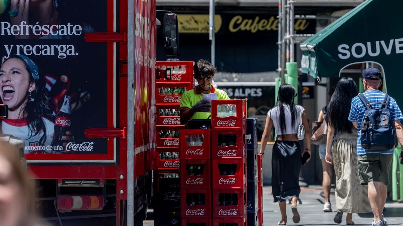 Joven trabajando en Madrid