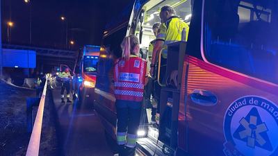 Un muerto y siete heridos en dos accidentes simultáneos en la A4 y la M31 de Madrid