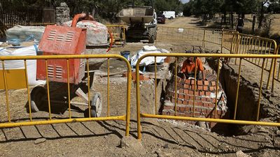 Avanza en Galapagar la obra para hacer más seguro el puente de La Navata