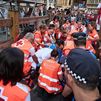 Diez trasladados al hospital tras al último encierro de San Fermín, dos con herida por asta