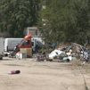 Intervención policial en el campo de fútbol okupado de Puerta Bonita en Carabanchel