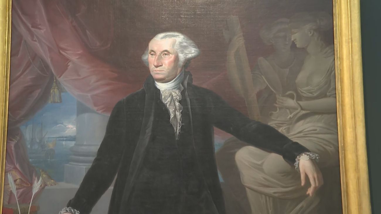 Se exhibe un retrato de George Washington en Madrid por el 250.º aniversario de EE. UU.