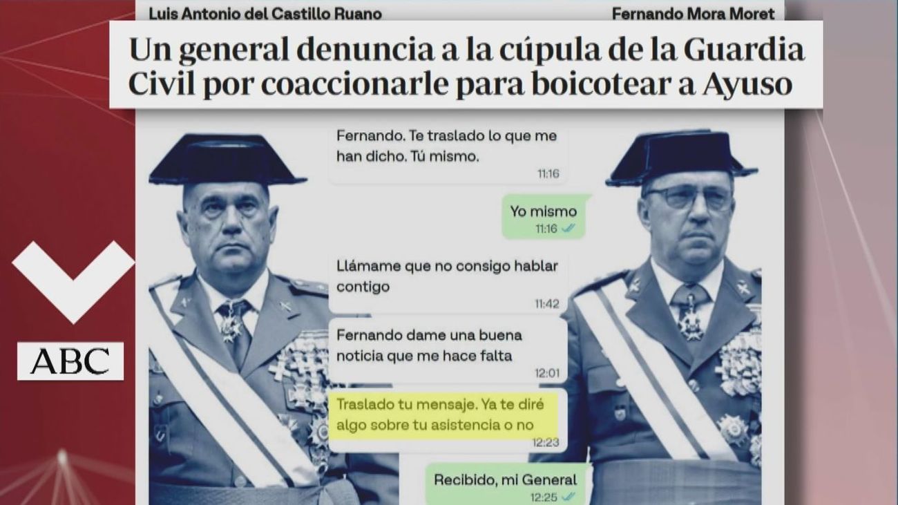 La cúpula de la Guardia Civil presionó al general jefe de Madrid para boicotear a Ayuso en las fiestas del 2 de mayo