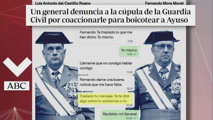 La cúpula de la Guardia Civil presionó al general jefe de Madrid para boicotear a Ayuso en las fiestas del 2 de mayo