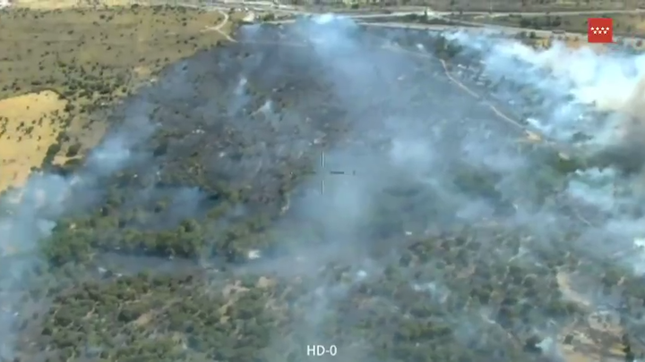 Incendio forestal en Lozoyuela.