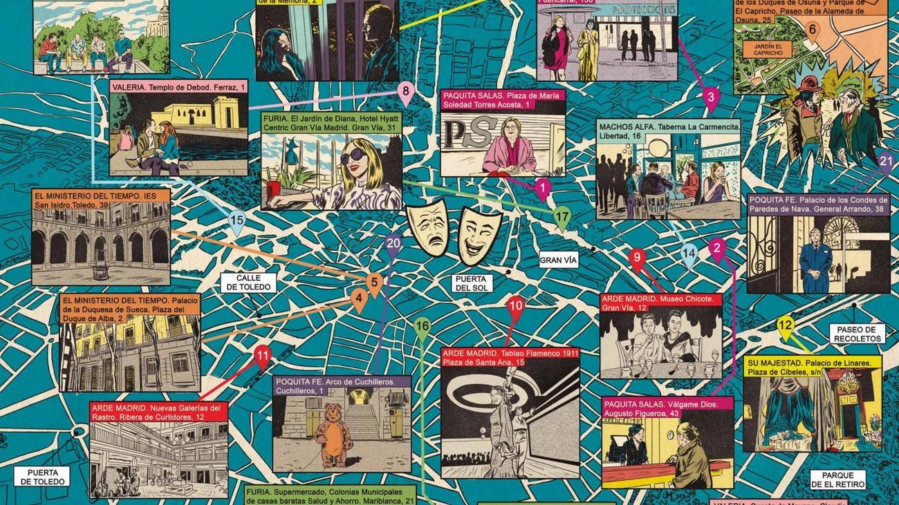 Madrid estrena un mapa cultural con 21 escenarios de series
