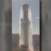 Vecinos de Tres Cantos asisten asombrados al funcionamiento de la Torre del Agua
