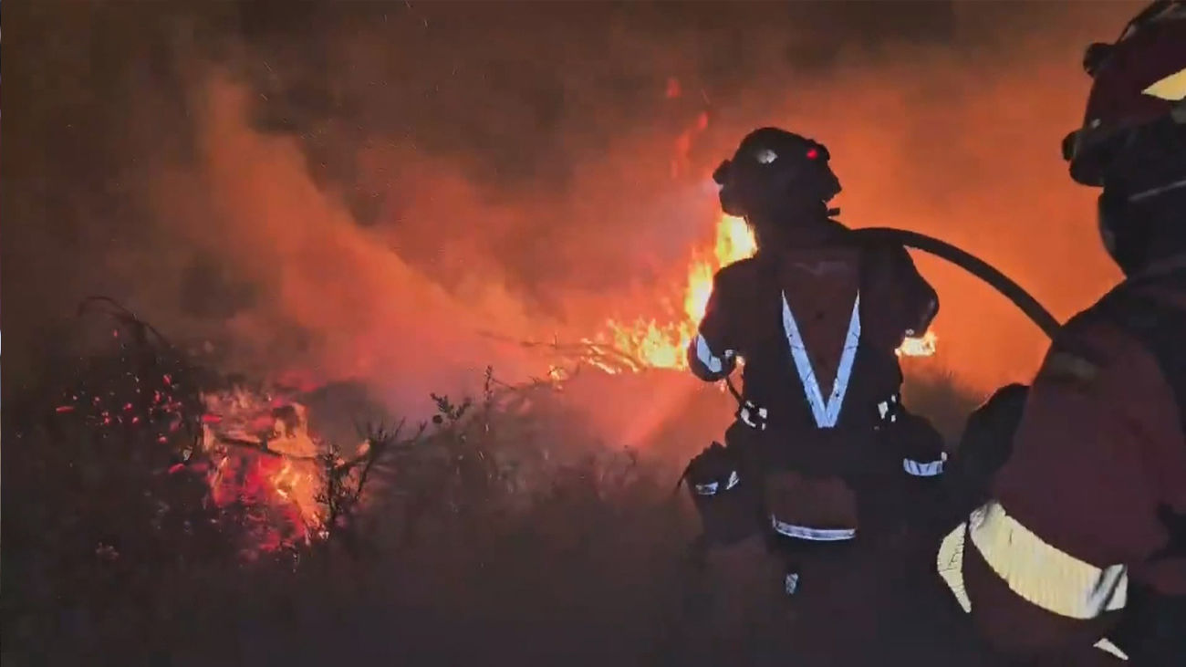 El incendio forestal de Orés (Zaragoza)