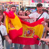 Madrid llena su calles  con los colores de la selección ante la gran final
