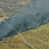 Se desata un incendio forestal en San Martín de Valdeiglesias tras arder un coche en la M-501