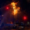 Controlada la espectacular llamarada por una fuga de gas en las obras del Metro de Barcelona que ha dejado 8 heridos