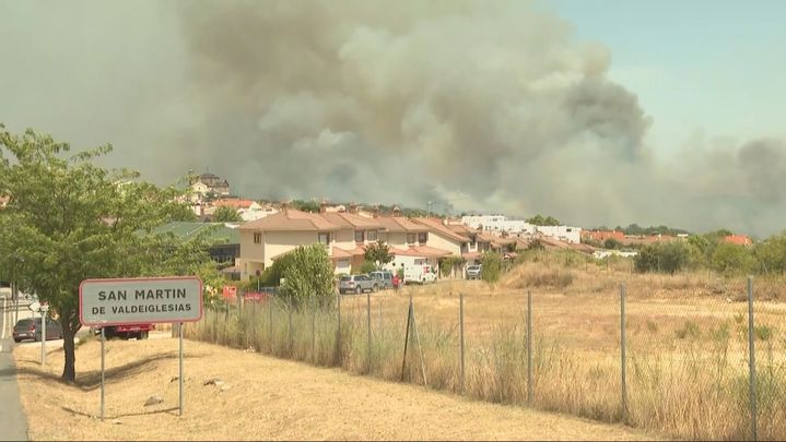 Humo en San Martín de Valdeiglesias / TELEMADRID