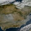 Imágenes desde el satélite Meteosat del humo de los incendios, que empeora la calidad del aire en Madrid