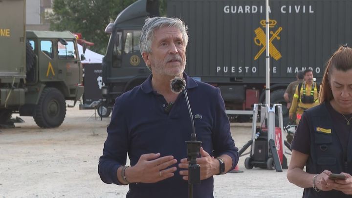 Marlaska sobre los incendios de Madrid y Ávila: "Evolucionamos en positivo pero despacio"