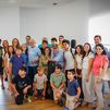 Luis de la Fuente visita a los evacuados por los incendios en Las Rozas